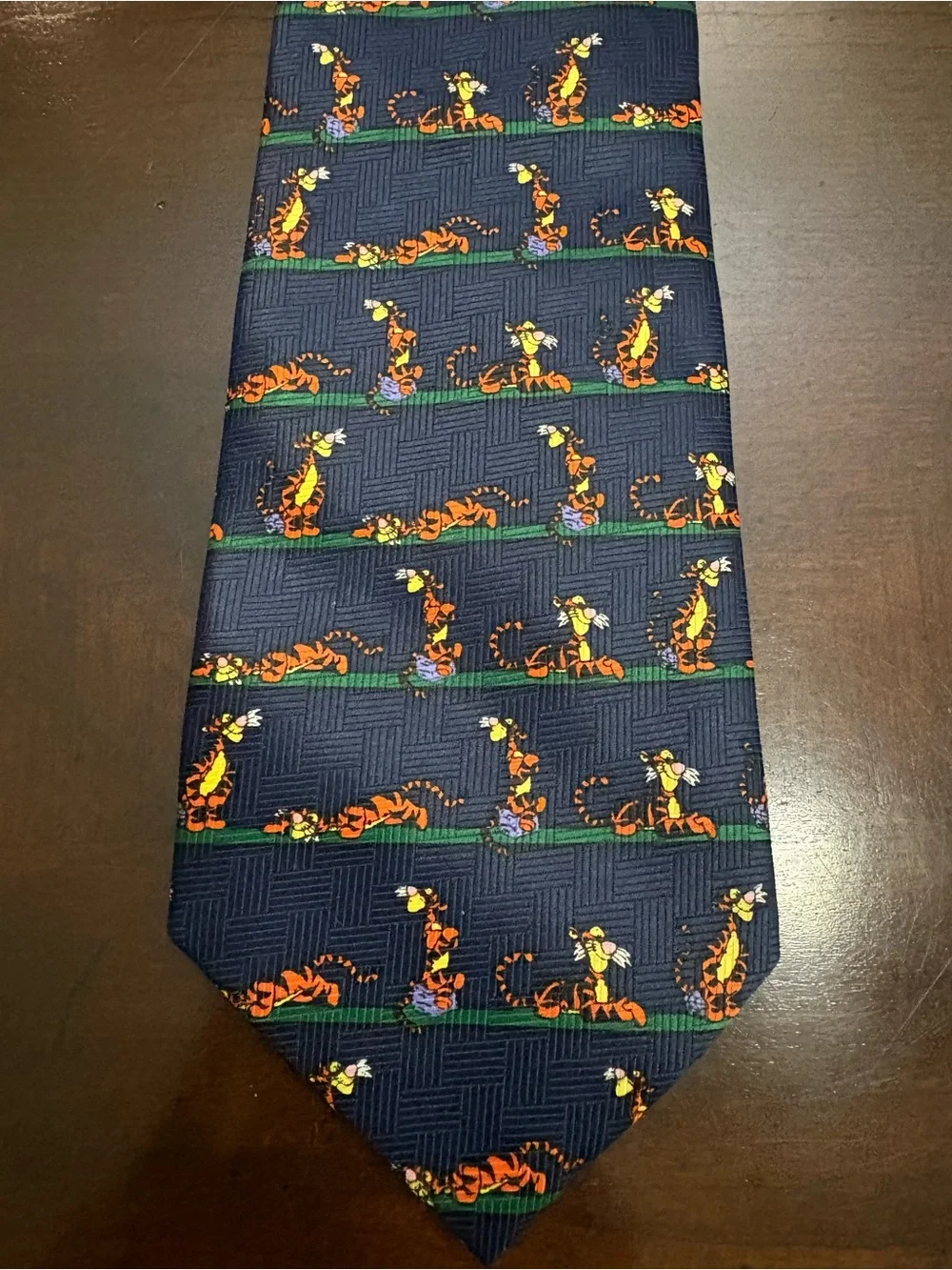 Tigger Pooh Navy Tie 100% Polyester Perfect Condition Bounce Tail